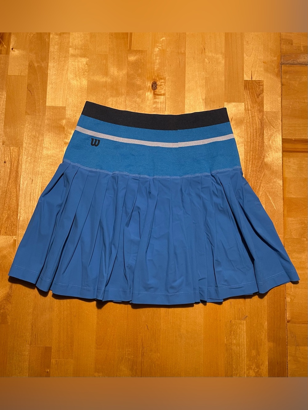 Wilson Blue Pleated Tennis Skort with Built-In Shorts & Pocket Size Small